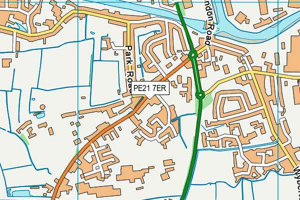 PE21 7ER map - OS VectorMap District (Ordnance Survey)