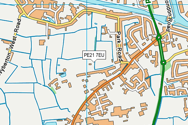 PE21 7EU map - OS VectorMap District (Ordnance Survey)