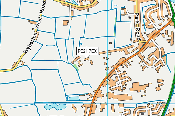 PE21 7EX map - OS VectorMap District (Ordnance Survey)