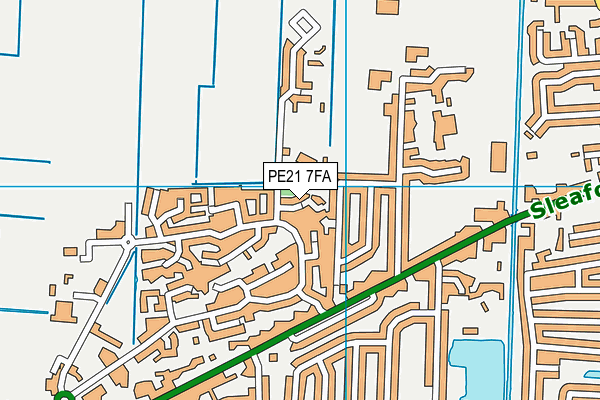 PE21 7FA map - OS VectorMap District (Ordnance Survey)