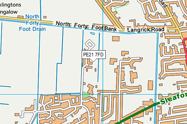PE21 7FD map - OS VectorMap District (Ordnance Survey)