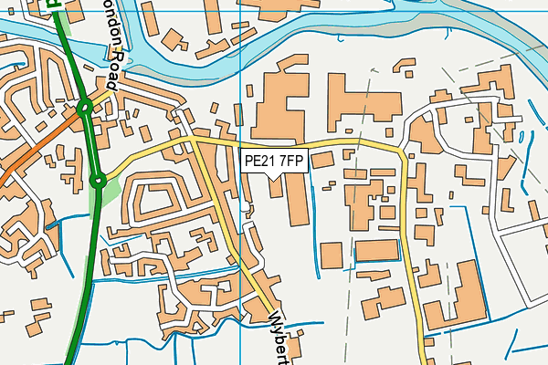 PE21 7FP map - OS VectorMap District (Ordnance Survey)