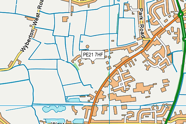 PE21 7HF map - OS VectorMap District (Ordnance Survey)