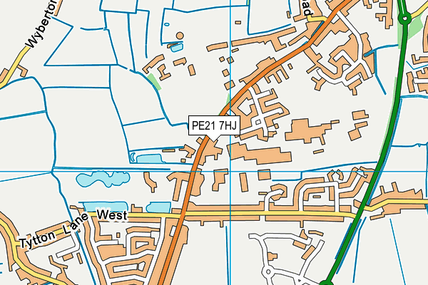 PE21 7HJ map - OS VectorMap District (Ordnance Survey)
