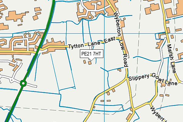 PE21 7HT map - OS VectorMap District (Ordnance Survey)