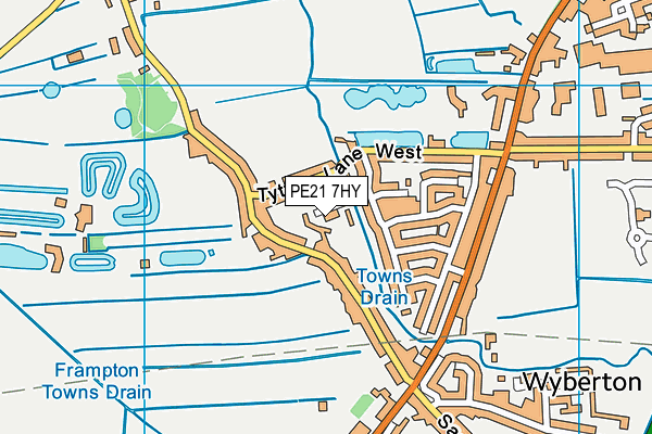 PE21 7HY map - OS VectorMap District (Ordnance Survey)