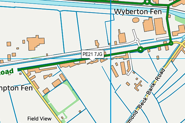 PE21 7JG map - OS VectorMap District (Ordnance Survey)
