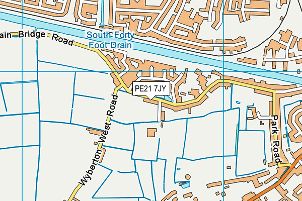 PE21 7JY map - OS VectorMap District (Ordnance Survey)