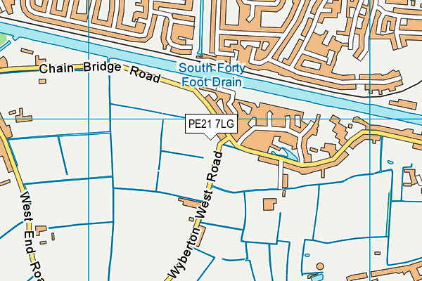 PE21 7LG map - OS VectorMap District (Ordnance Survey)