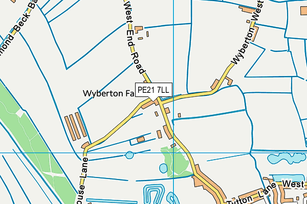 PE21 7LL map - OS VectorMap District (Ordnance Survey)