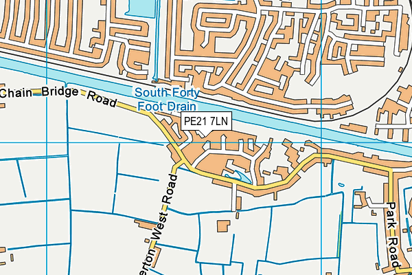 PE21 7LN map - OS VectorMap District (Ordnance Survey)