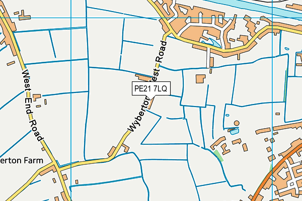 PE21 7LQ map - OS VectorMap District (Ordnance Survey)