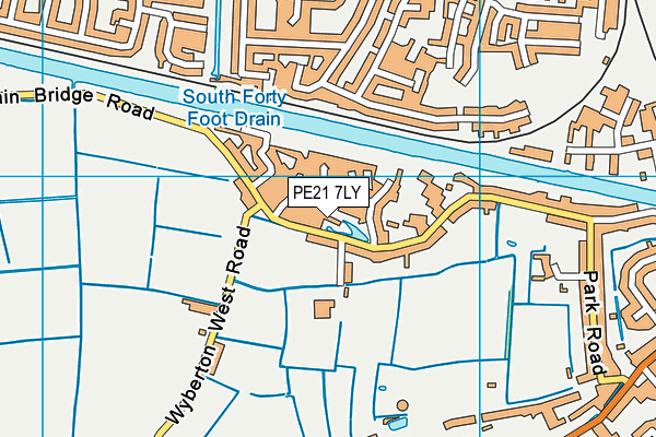 PE21 7LY map - OS VectorMap District (Ordnance Survey)