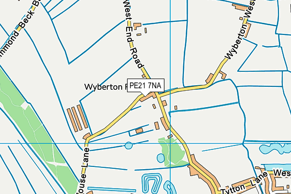 PE21 7NA map - OS VectorMap District (Ordnance Survey)