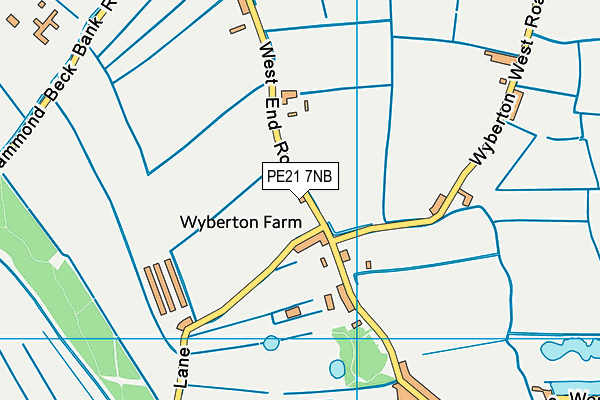 PE21 7NB map - OS VectorMap District (Ordnance Survey)