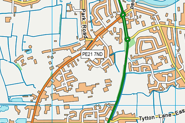 PE21 7ND map - OS VectorMap District (Ordnance Survey)