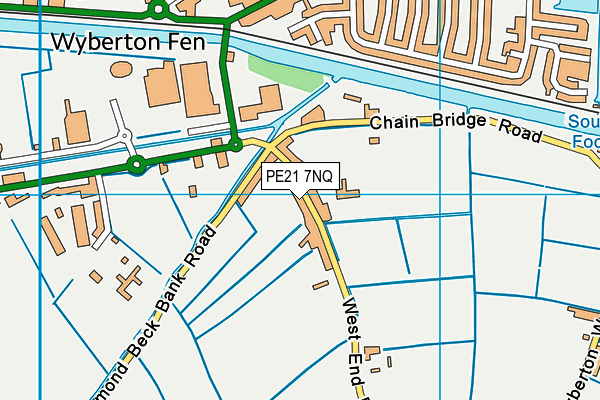 PE21 7NQ map - OS VectorMap District (Ordnance Survey)