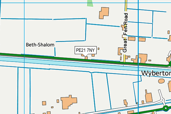 PE21 7NY map - OS VectorMap District (Ordnance Survey)