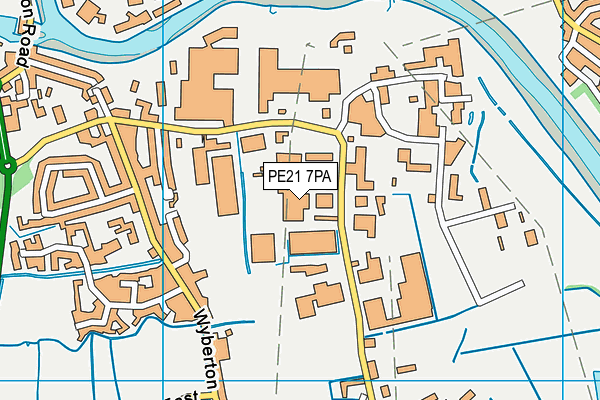 PE21 7PA map - OS VectorMap District (Ordnance Survey)