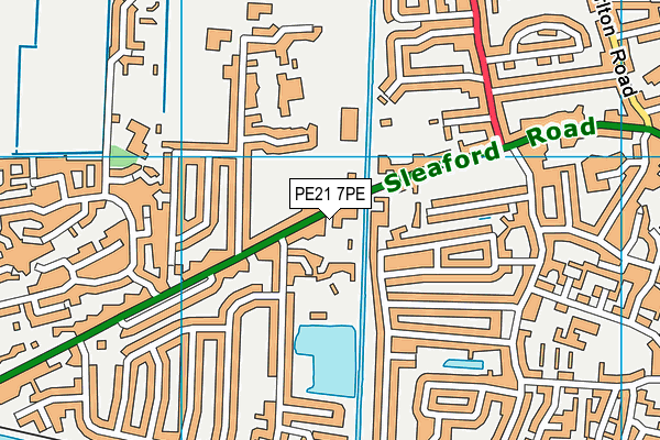 PE21 7PE map - OS VectorMap District (Ordnance Survey)