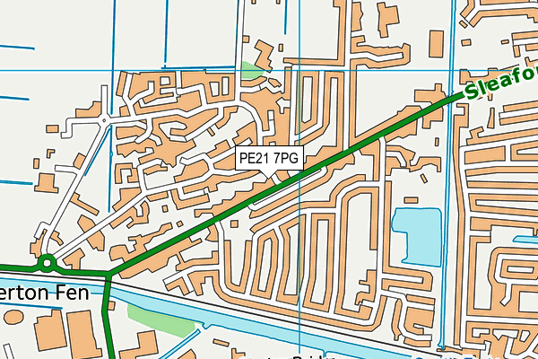 PE21 7PG map - OS VectorMap District (Ordnance Survey)