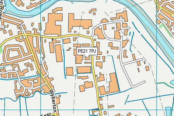 PE21 7PJ map - OS VectorMap District (Ordnance Survey)