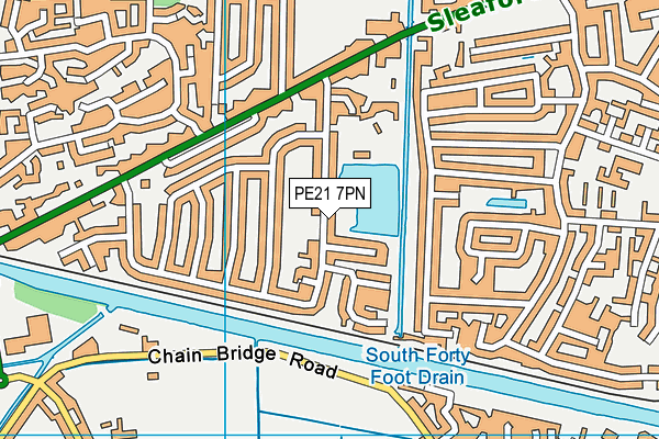 PE21 7PN map - OS VectorMap District (Ordnance Survey)