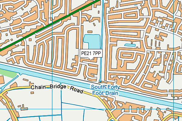 PE21 7PP map - OS VectorMap District (Ordnance Survey)