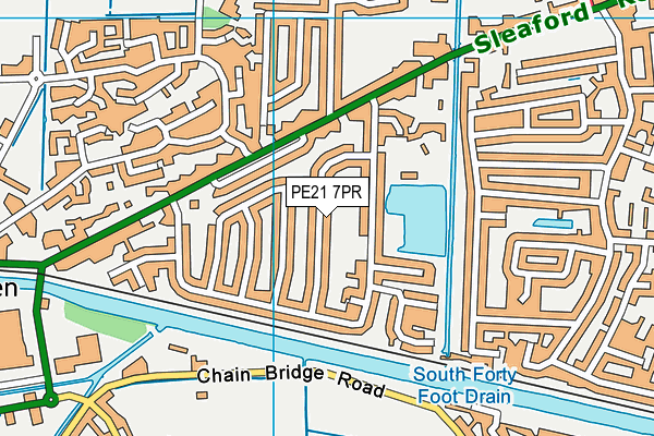 PE21 7PR map - OS VectorMap District (Ordnance Survey)
