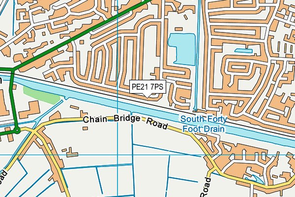 PE21 7PS map - OS VectorMap District (Ordnance Survey)