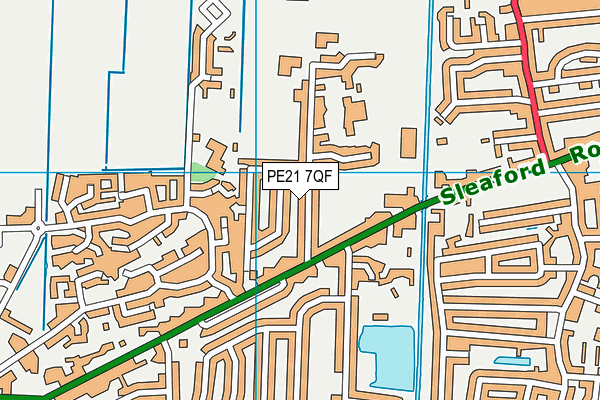 PE21 7QF map - OS VectorMap District (Ordnance Survey)