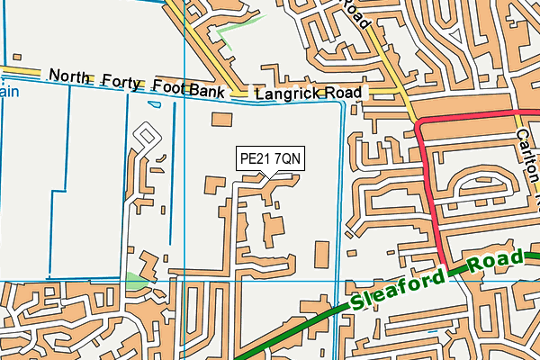 PE21 7QN map - OS VectorMap District (Ordnance Survey)