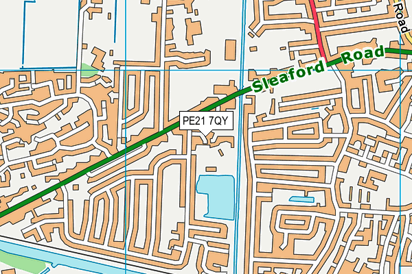 PE21 7QY map - OS VectorMap District (Ordnance Survey)