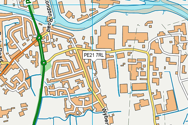 PE21 7RL map - OS VectorMap District (Ordnance Survey)