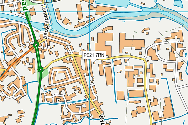 PE21 7RN map - OS VectorMap District (Ordnance Survey)