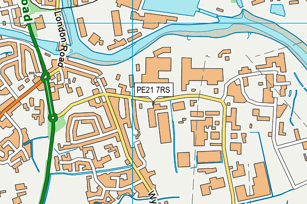 PE21 7RS map - OS VectorMap District (Ordnance Survey)