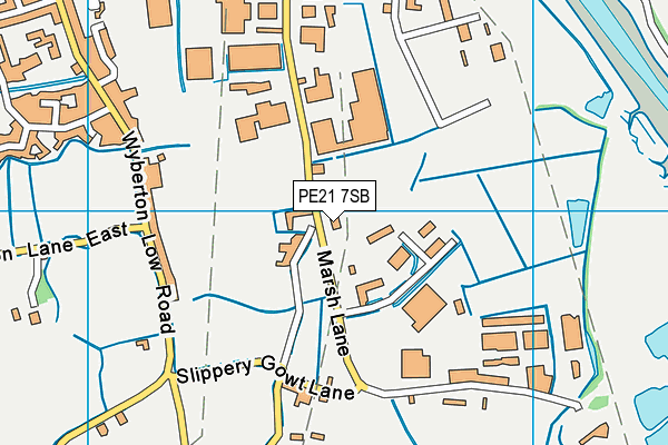 PE21 7SB map - OS VectorMap District (Ordnance Survey)