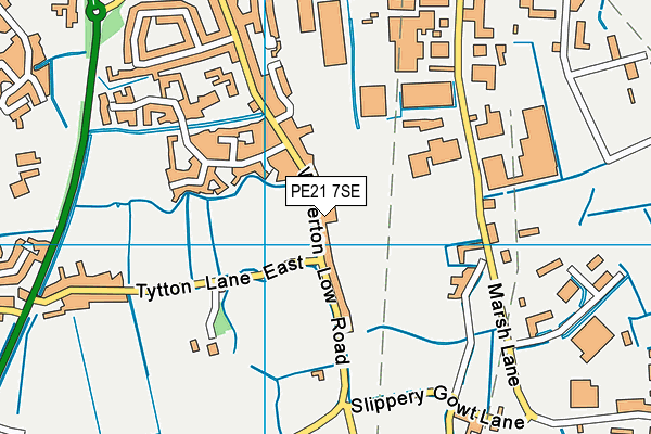 PE21 7SE map - OS VectorMap District (Ordnance Survey)