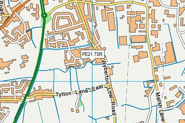 PE21 7SR map - OS VectorMap District (Ordnance Survey)