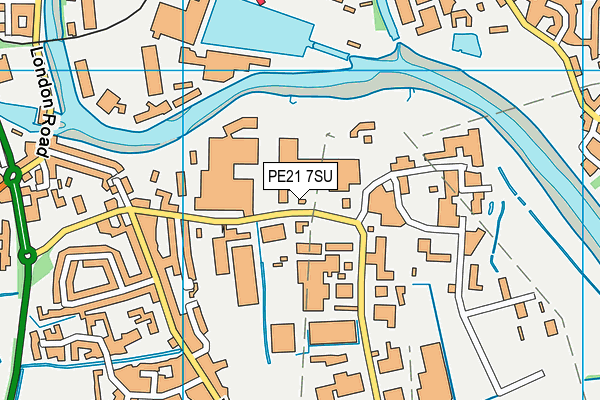 PE21 7SU map - OS VectorMap District (Ordnance Survey)
