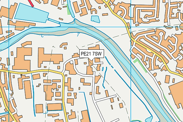 PE21 7SW map - OS VectorMap District (Ordnance Survey)