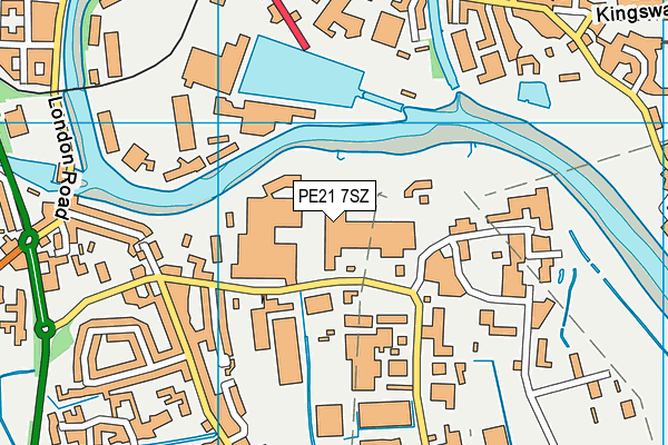 PE21 7SZ map - OS VectorMap District (Ordnance Survey)