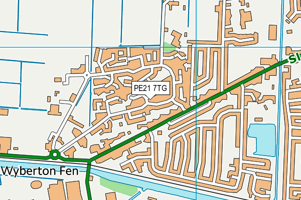 PE21 7TG map - OS VectorMap District (Ordnance Survey)