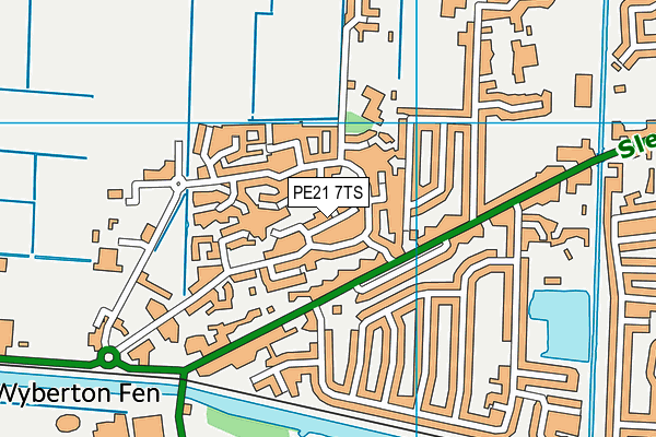 PE21 7TS map - OS VectorMap District (Ordnance Survey)
