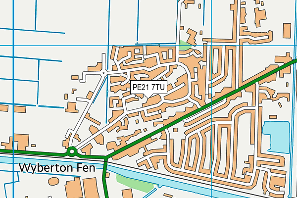 PE21 7TU map - OS VectorMap District (Ordnance Survey)