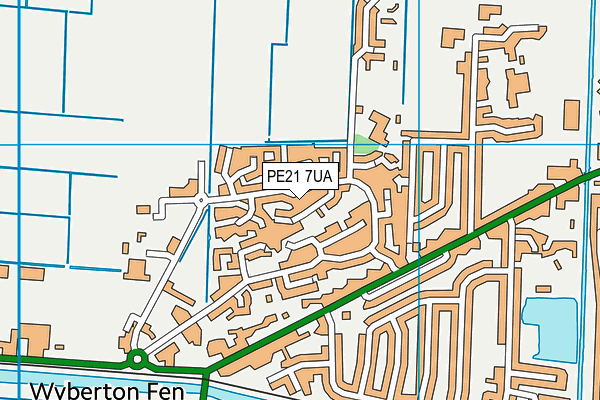 PE21 7UA map - OS VectorMap District (Ordnance Survey)