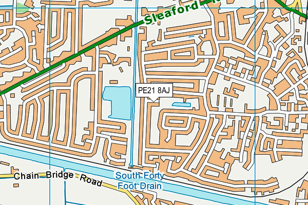 PE21 8AJ map - OS VectorMap District (Ordnance Survey)