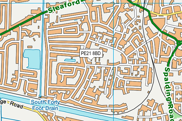 PE21 8BD map - OS VectorMap District (Ordnance Survey)