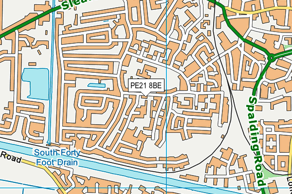 PE21 8BE map - OS VectorMap District (Ordnance Survey)