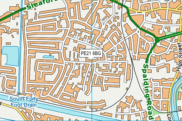 PE21 8BG map - OS VectorMap District (Ordnance Survey)